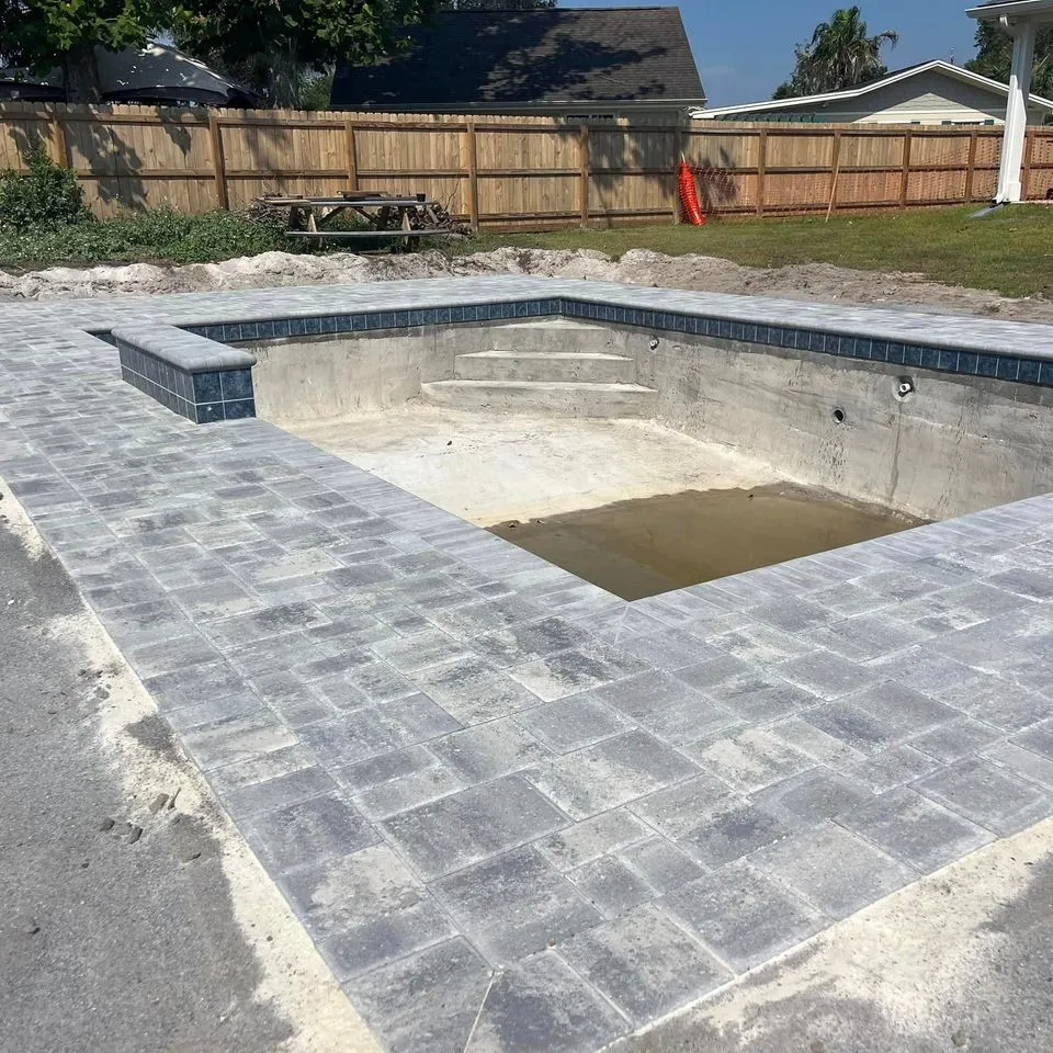 Cowboy Pavers project, Pool Decks