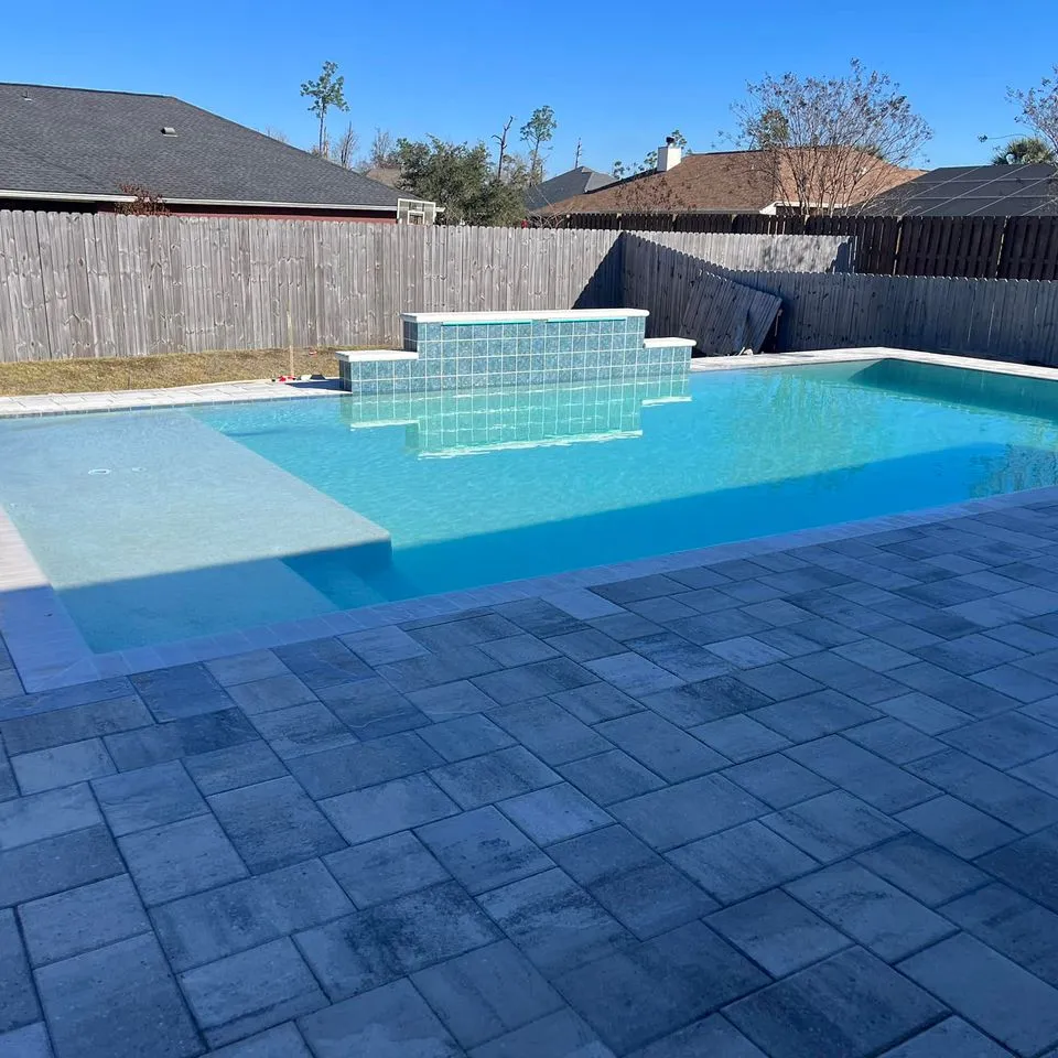 Cowboy Pavers project, Pool Decks