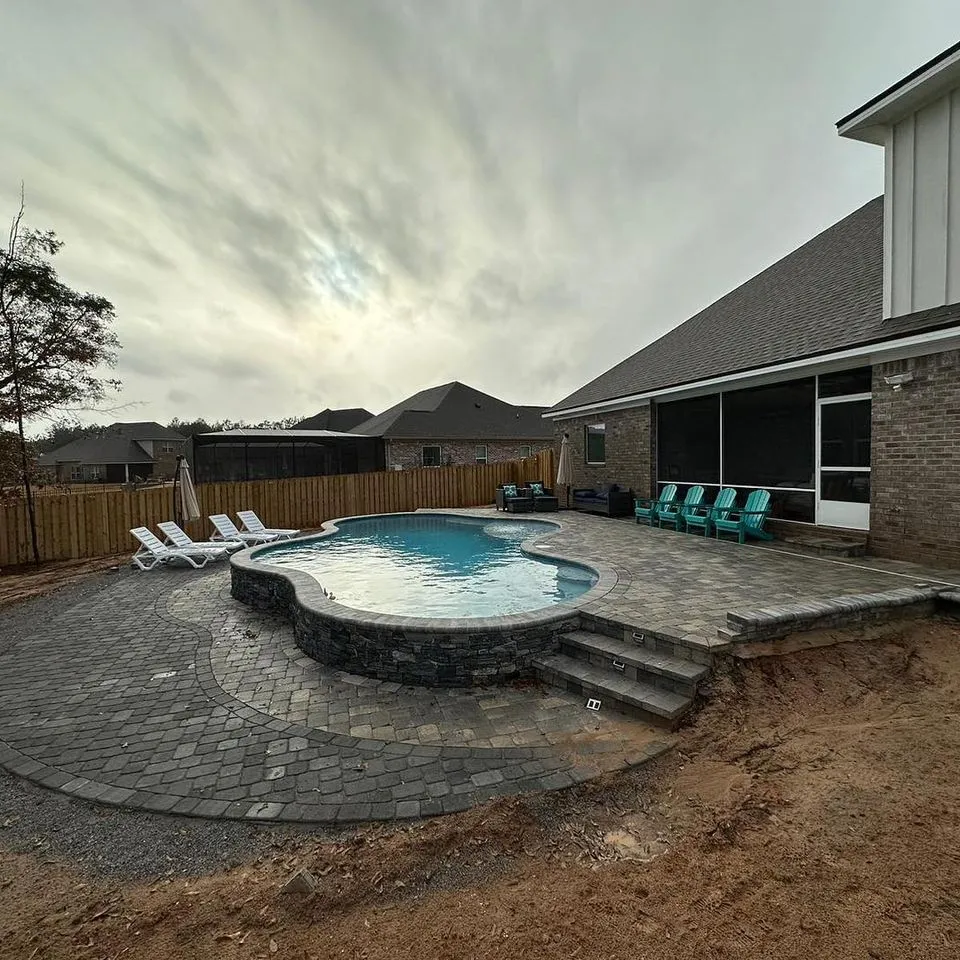 Cowboy Pavers project, Pool Decks